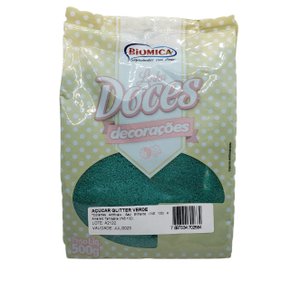 Açúcar Glitter Verde 500g – Biomica 