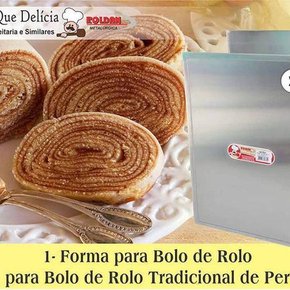 Assadeira Bolo de Rolo retangular 41x29 und - Roldan
