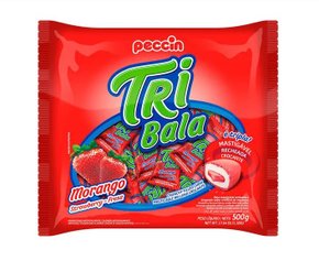Bala Tri bala sabor morango 500g – Peccin