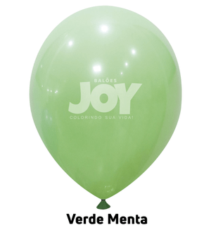 Balão 9 Polegadas Verde Menta – 50 unidades – Joy