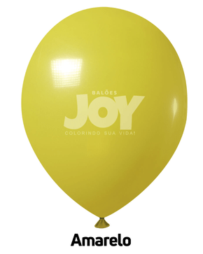 Balão de látex 14 polegadas Amarelo - 12 unidades – Joy