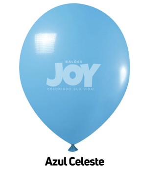 Balão de látex 14 polegadas Azul Celeste - 12 unidades – Joy