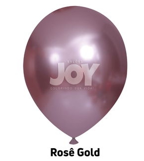 Balão de látex Big 25 polegadas Metálico Rose Gold - unidade – Joy