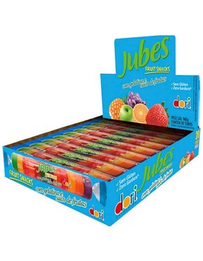 Balas de Goma com Gelatina e Suco de Frutas Jubes com 20 un. - Dori 