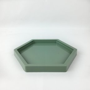 Bandeja Sextavada Decorativa - Verde Eucalipto – 17x17 – Tasil