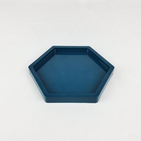 Bandeja Sextavada Decorativa – Azul Petróleo – 17cm – Tasil