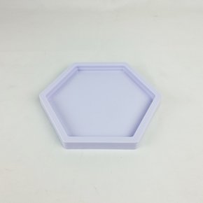 Bandeja Sextavada Decorativa - Lilás – 17cm – Tasil