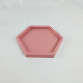 Bandeja Sextavada Decorativa – Rosa Gloss – 17cm – Tasil