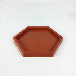 Bandeja Sextavada Decorativa - Terracota – 17cm – Tasil