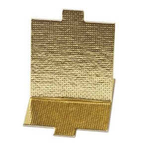 Base Laminada para doces Quadrada 7,5x7,5 Ouro – 25 unidades – Stalden Decor