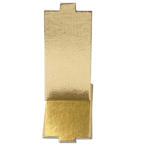 Base Laminada para doces Retangular 10x5,5cm Ouro – 25 unidades – Stalden Decor