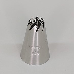 Bico de Confeitar Wilton nº 108 Flor Pitanga Fechada - Inox - Médio
