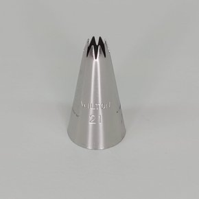 Bico de Confeitar Wilton nº 21 Pitanga Aberta - Inox - Pequeno