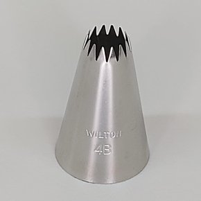 Bico de Confeitar Wilton nº 4B Pitanga Aberta - Inox - Grande