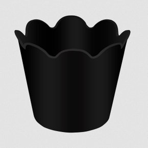 Cachepô Flor Mini Preto Com 5 Unidades