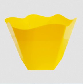 Cachepô Sextavado Amarelo