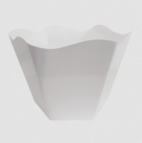 Cachepô Sextavado Branco - Massari