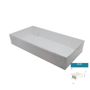 Caixa Branca com PVC CH-01 retangular 18X9X3 – unidade – CAC