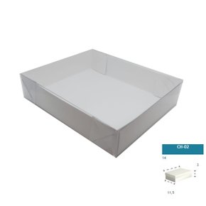 Caixa Branca com PVC CH-02 retangular 14X11,5X3 – unidade – CAC