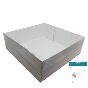 Caixa Branca com PVC CH-09 quadrada 15X15X5 – unidade – CAC
