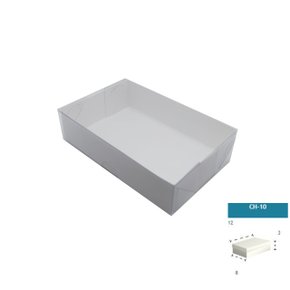 Caixa Branca com PVC CH-10 retangular 12X8X3 – unidade – CAC