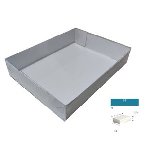 Caixa Branca com PVC ref.19B retangular 18X14X3,5 – unidade – CAC