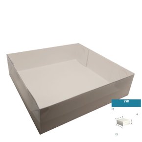 Caixa Branca com PVC ref.29B quadrada 15X15X4 – unidade – CAC