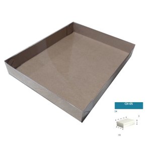 Caixa Kraft com PVC CH-05 retangular 24X19X3 – unidade – CAC