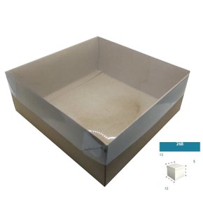Caixa Kraft com PVC ref.26B quadrada 13X13X5 – unidade – CAC