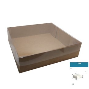 Caixa Kraft com PVC ref.29B quadrada 15X15X4 – unidade – CAC