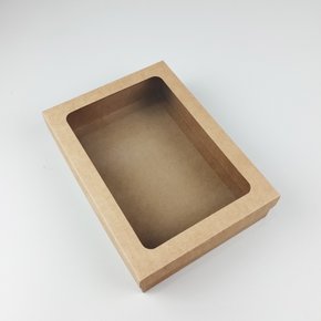 Caixa Kraft com visor para camisa (P) – unidade – CTBOX