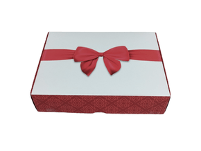 Caixa p/ 12 doces - Laço Vermelho – Unidade