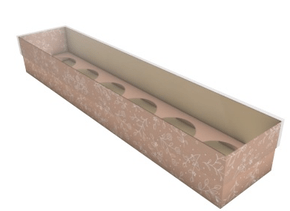 Caixa P/ 6 Doces - Flores delicadas - Unidade