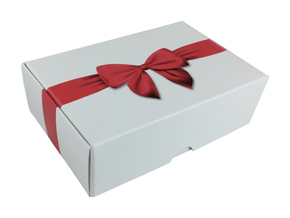 Caixa p/ 6 doces - Laço Vermelho – Unidade