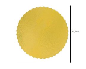 Cake Board Ouro Redondo 22,9cm