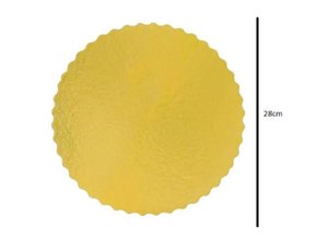Cake Board Ouro Redondo 28cm