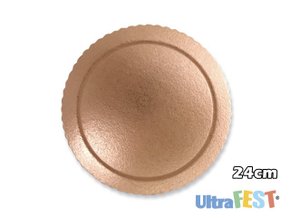Cake Board para bolo Redondo 24cm Rose Gold - Ultrafest 