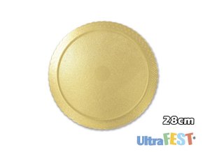 Cake Board para bolo Redondo 28cm Ouro - Ultrafest 