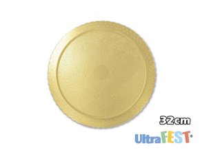 Cake Board para bolo Redondo 32cm Ouro - Ultrafest 