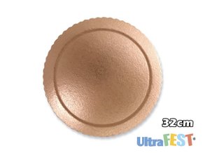 Cake Board para bolo Redondo 32cm Rose Gold - Ultrafest 