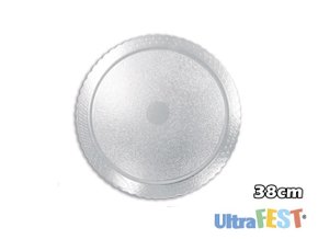 Cake Board para bolo Redondo 38cm Prata - Ultrafest 