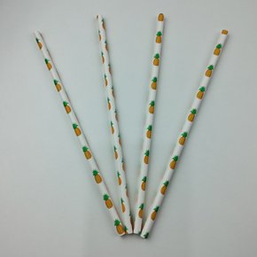 Canudo descartável de papel – Abacaxi- 6mm – Make+