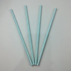 Canudo descartável de papel – Chevron Azul - 6mm – Make+