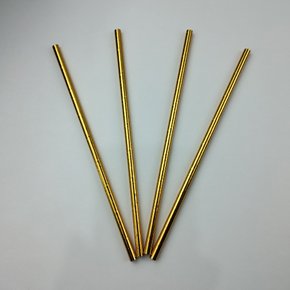 Canudo descartável de papel – Ouro Metálico - 6mm – Make+