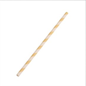 Canudo Kraft descartável de papel C/20  – Branco - 6mm – Silver Festas