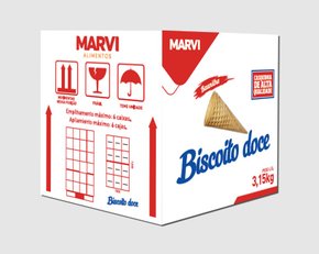 Casquinha para Sorvete Biscoito Doce 300unid – Marvi