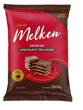 CHOC. MELKEN GOTAS AMARGO 70% 1,01KG (CAIXA FECHADA)
