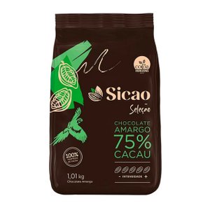CHOC. SICAO SELECAO AMARGO 75% 1,01KG EZMELT 
