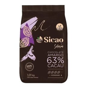 Chocolate Sicao Seleção Amargo 63% Cacau Gotas – 1,01Kg (CAIXA FECHADA)