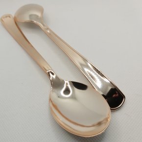 Colher Metal Refeição 17cm Rosê Gold – 8 unid – Silver Plastic